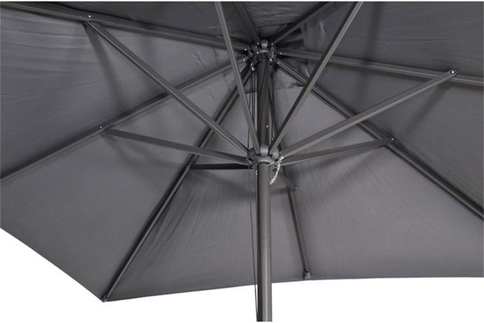 Parasol 4m Antraciet / Grijs incl. voet